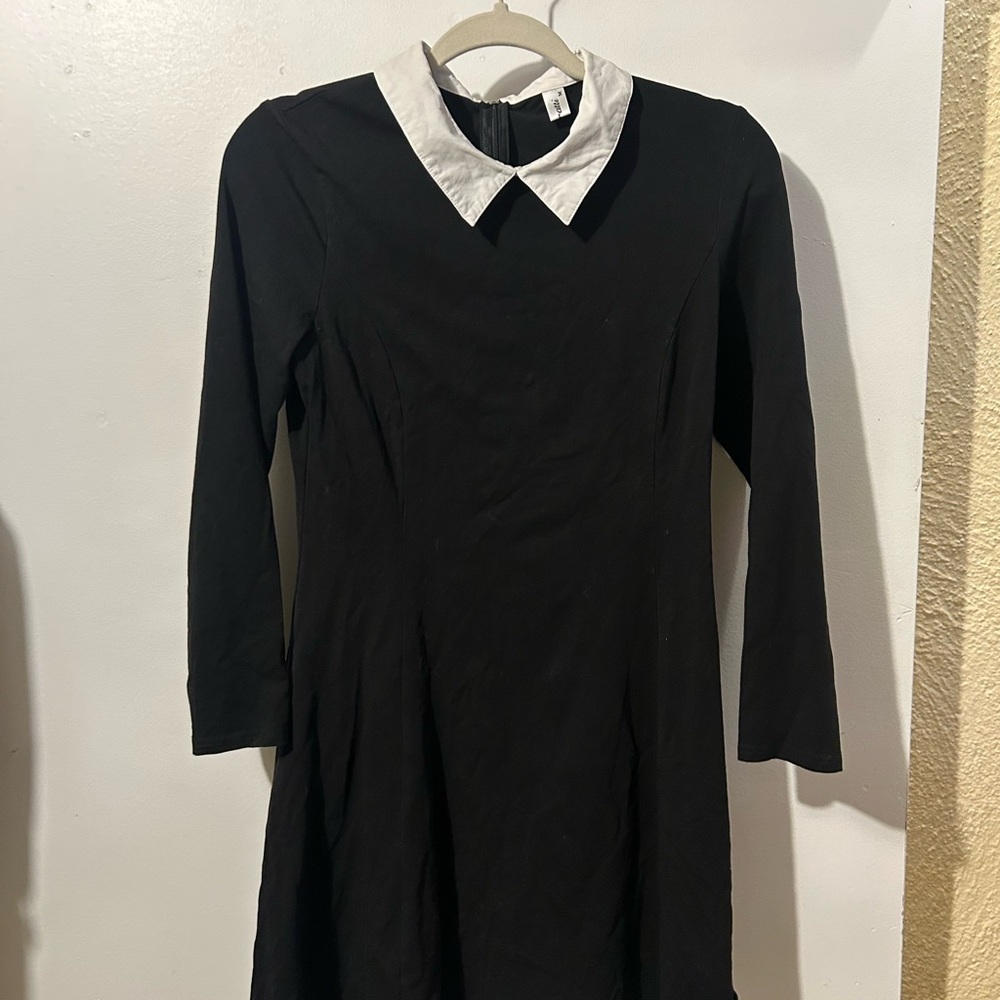 Amazon Black Long Sleeve Dress with White Collar